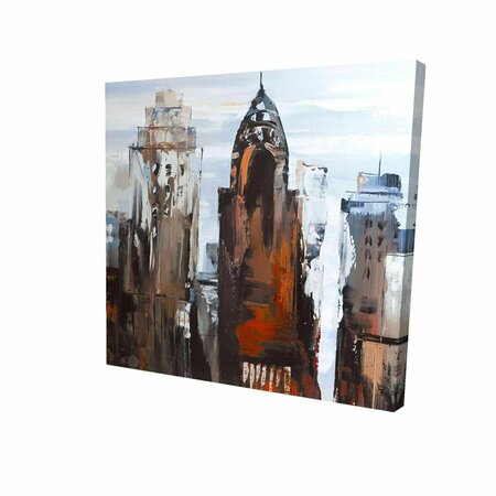 FONDO 16 x 16 in. Grey Day in the City-Print on Canvas FO2788737